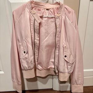 Free People Light Pink Bomber Jacket